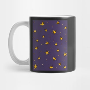 Stars in the night sky - deep royal purple Mug